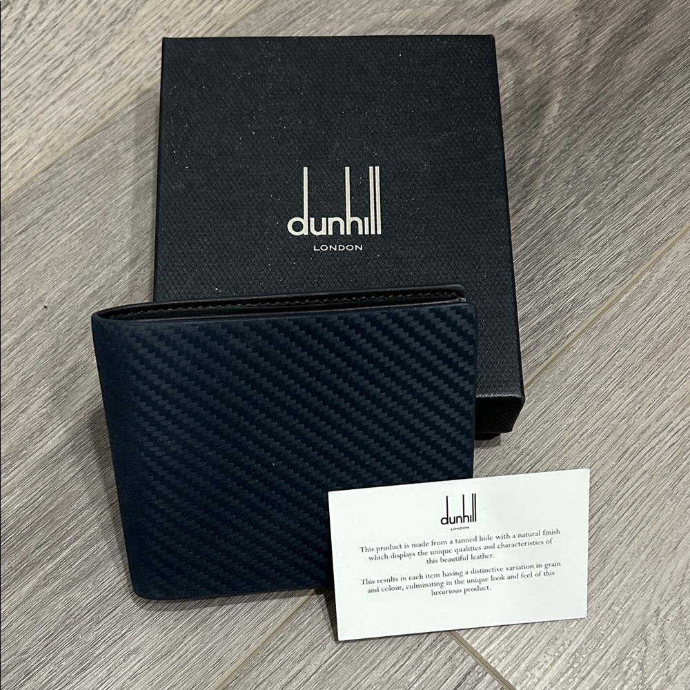 Dunhill Blue Carbon Fiber Card Holder